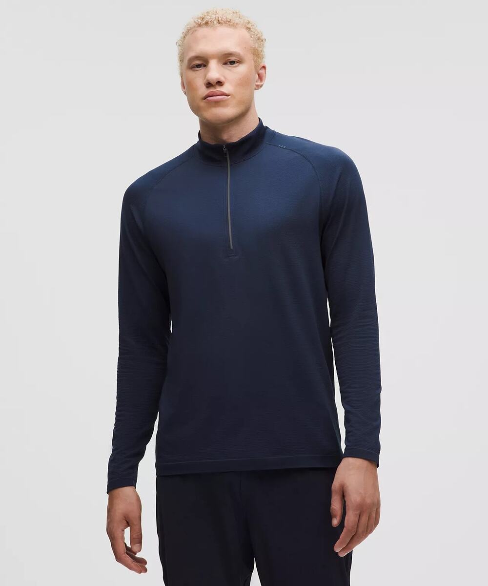 Lululemon Men's Large Metal Vent Tech Half Zip Pullover Navy